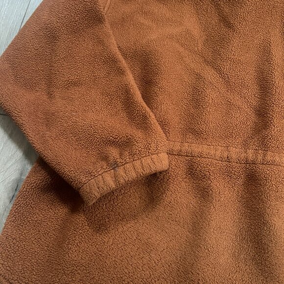 Vintage LL Bean Cinched Waist Burnt Orange Full Zip Fleece Size L/XL - Picture 7 of 7